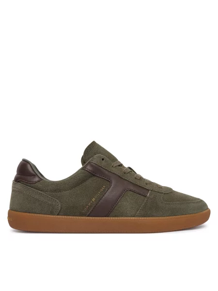 Tommy Hilfiger Superge Th Tribeca Sneaker Suede Temno zelena