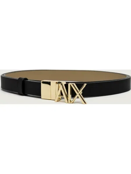 Armani Exchange Nadrágszíj Fekete bézs