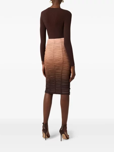 Kardigan Elisabetta Franchi pleciony brązowy