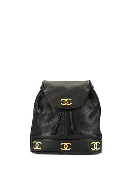 Náhrdelník Chanel Pre-owned s autogramem černý