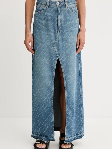 BOSS Orange farmer szoknya maxi egyenes kék