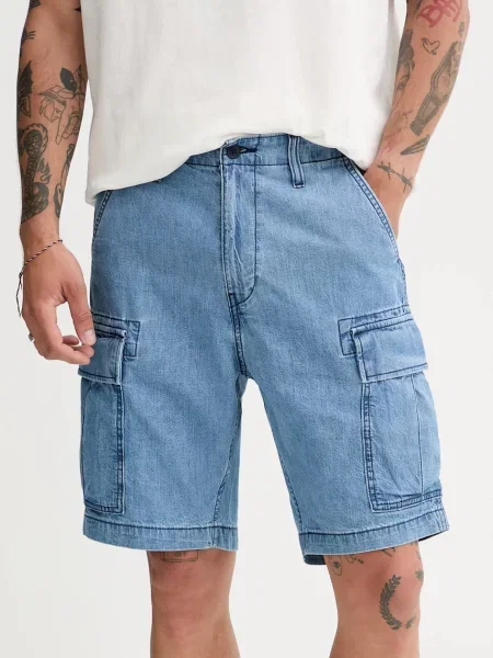 Къс панталон Levi's CARRIER CARGO мъжки синьо