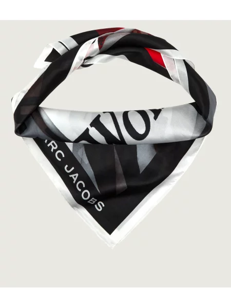 Fular Marc Jacobs de mătase negru