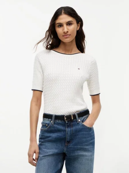 Tommy Hilfiger koszulka z dzianiny Kobiety S biały