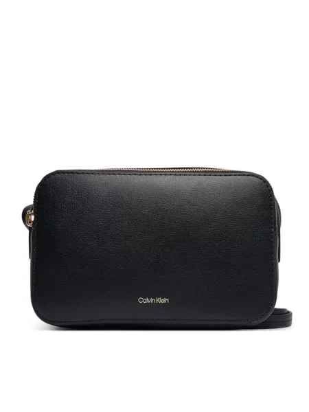 Calvin Klein Torebka Foil Logo Elongated Camera Bag czarny