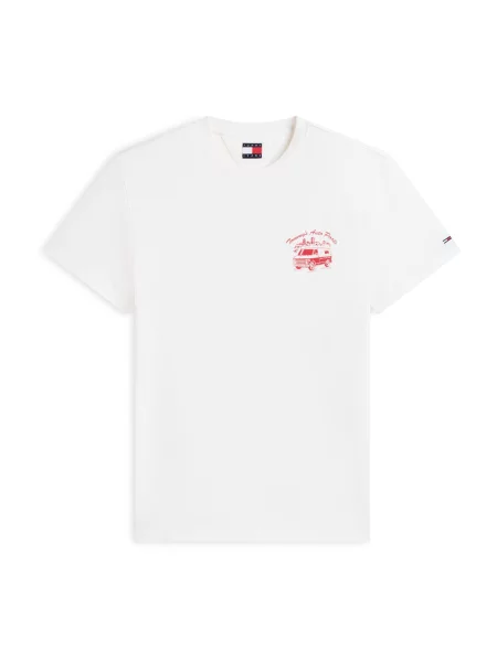 Tommy Jeans Tričko červená bílá