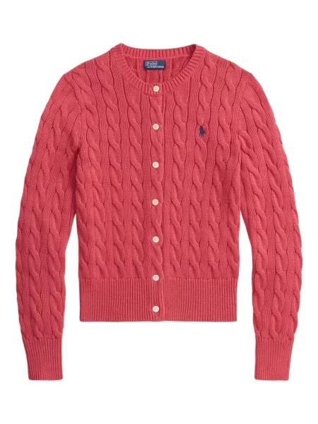 Vunena majica Polo Ralph Lauren s okruglim izrezom iznad koljena narančasta
