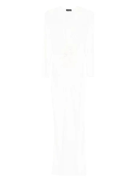 Rochie maxi Roserry lungă de costum alb
