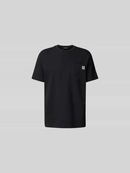 T-shirt o kroju regular fit z kieszenią na piersi Dsquared2 czarna