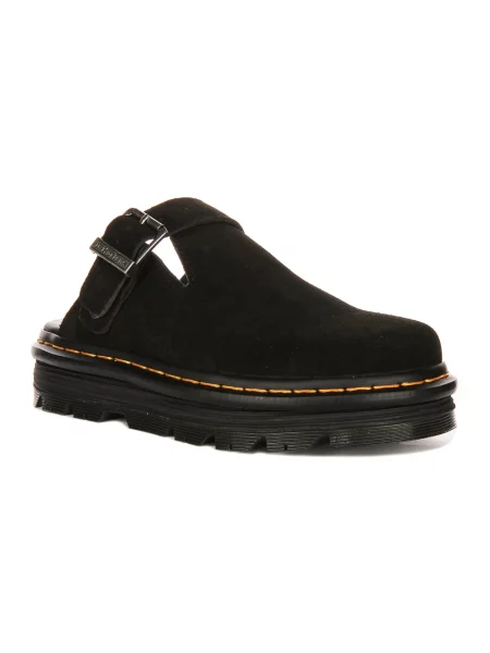 Klapki Dr. Martens skórzane wsuwane czarne
