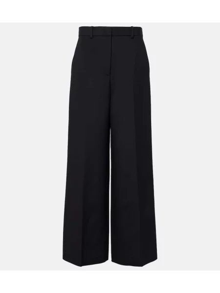 Pantaloni Khaite cu talie joasă negru