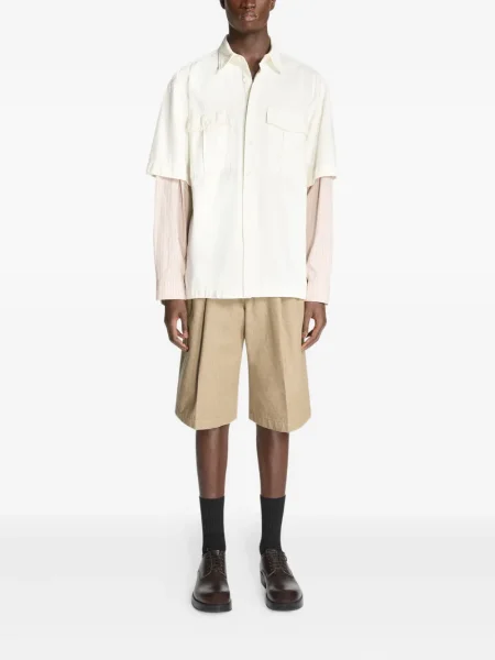 Кожаный обувки в стил дерби Dries Van Noten с връзки кафяво