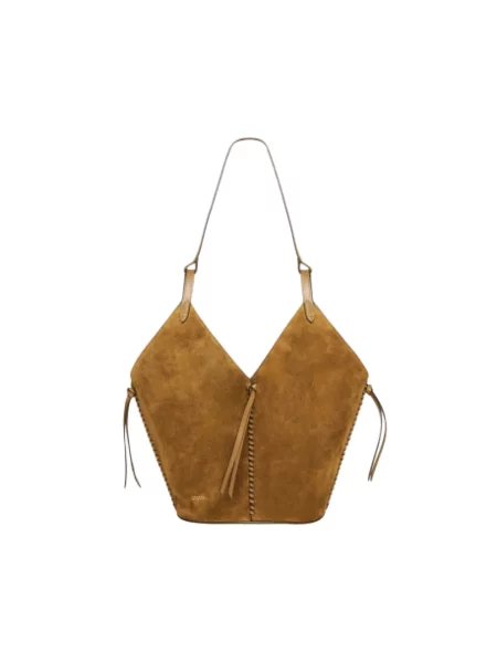 Torebka skórzana Isabel Marant skórzana brązowa