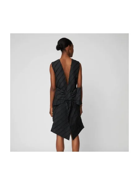 Rochie mini Stella Nova cu funde de costum negru