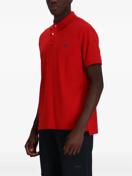 Поло тениска Polo Ralph Lauren бродирана червено