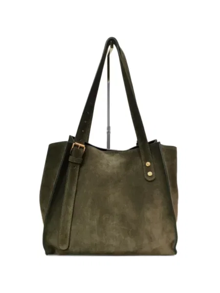 Semišová shopper kabelka Agl zelená