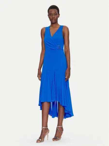 Morgan sukienka REEL midi rozkloszowana REEL niebieski