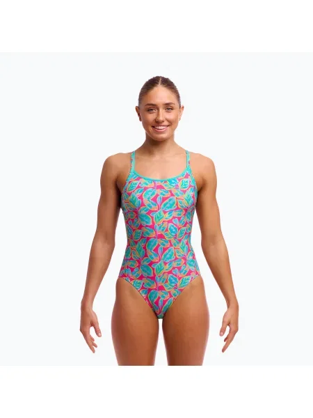 Costum de baie dintr-un element pentru femei Funkita Diamond Back One Piece planted pink roz