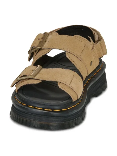 Pantofi Dr. Martens din piele de căprioară cu platformă bej