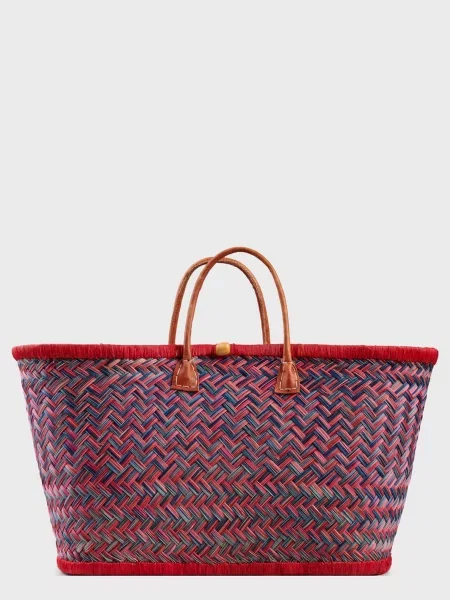 Le Comptoir de la plage Aravola Пляжна сумка Солома червоний