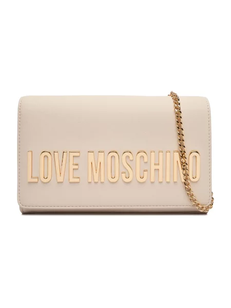 Torebka Love Moschino skórzana beżowa