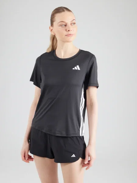 ADIDAS PERFORMANCE Tricou funcțional negru alb