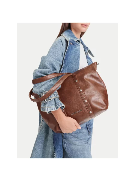 Τσάντα Guess Jeans καφέ