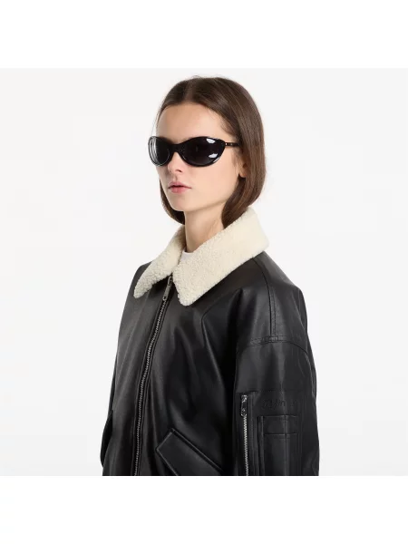 Bunda Calvin Klein Jeans Faux Leather Padded Black M černé