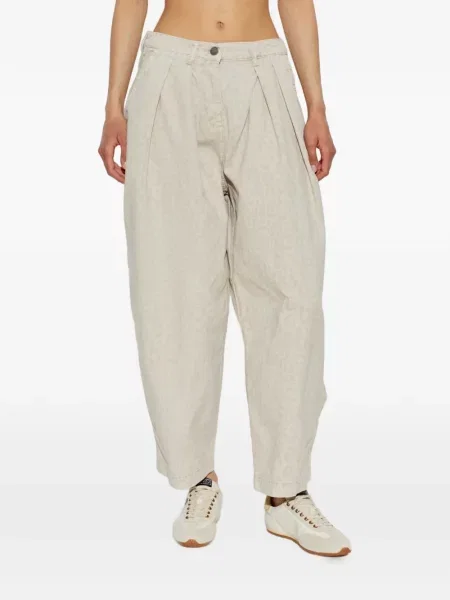Pantaloni Allsaints cu imagine cu model leopard