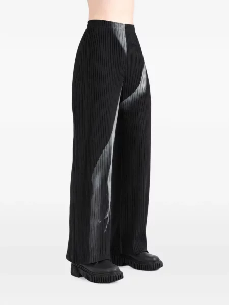 Pantaloni Issey Miyake cu imagine negru