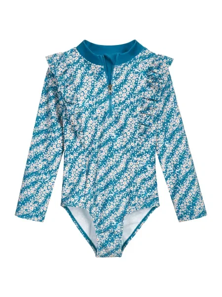 PLAYSHOES Costum de baie întreg azur / portocaliu alb