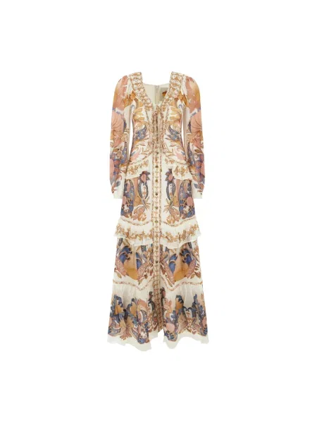 Maxi sukienka maxi Farm Rio z falbankami garniturowa