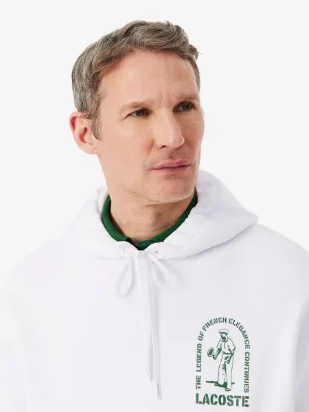 Худи Lacoste белое