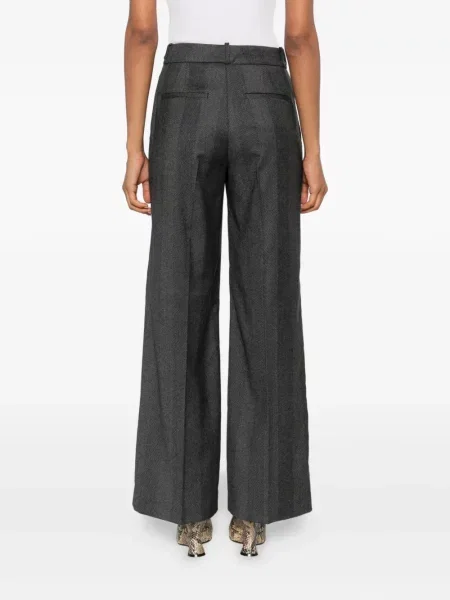 Pantaloni Peserico cu model herringbone gri