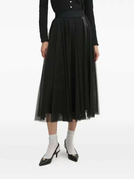 Fustă midi Joop! din tul până la genunchi negru