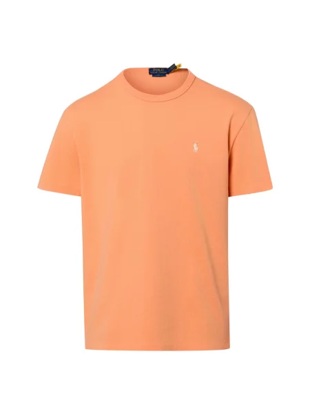 Polo Ralph Lauren Koszulka Mężczyźni jednolity S pomarańczowy
