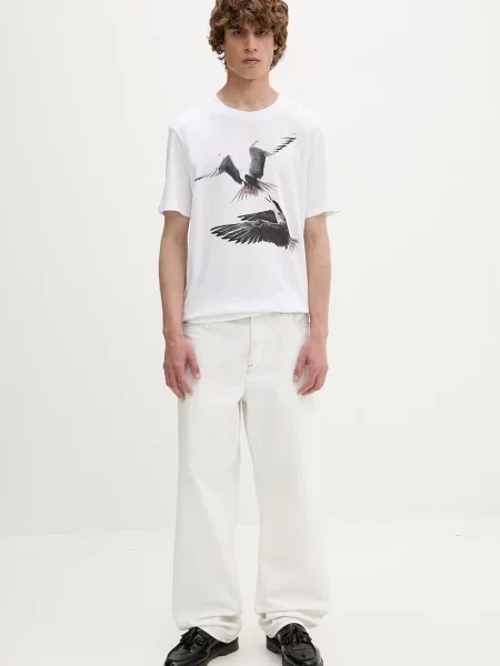 HUGO Tricou Dirunn alb