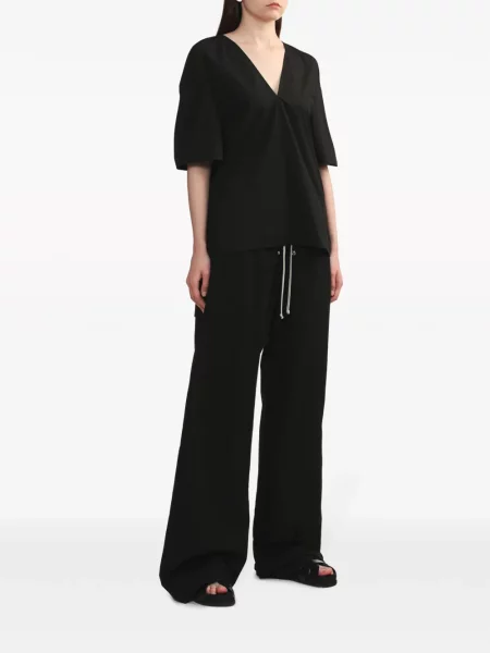 Marškinėliai Rick Owens v formos iškirpte juoda