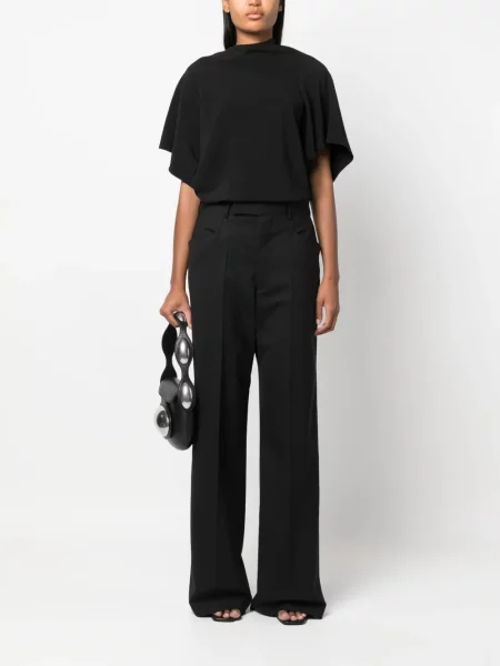 Vilnonės kelnės Rick Owens juoda