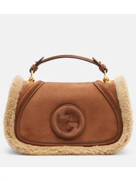 Top Gucci zamszowy brązowy