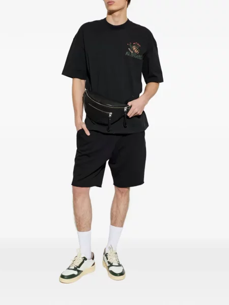Tricou Allsaints cu imagine cu model piele de șarpe negru