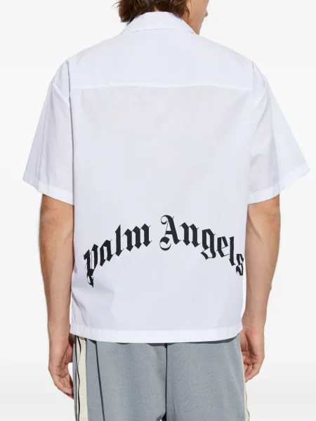 Cămașă Palm Angels scurtă alb