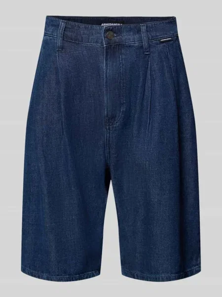 Bermudy jeansowe w kroju regular fit z mieszanki bawełny i lyocellu model DENIM' Armedangels granatowe