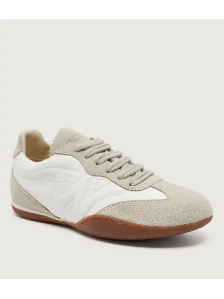 Weekend MaxMara Sneakers tornacipő Wkalancia | hasított bőr bézs
