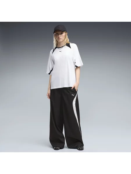 Spodnie o luźnym kroju z tkaniny PUMA Sport Odzież S czarny