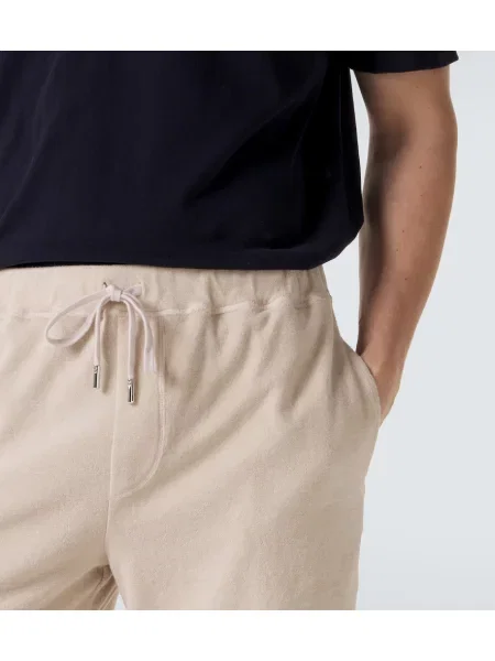 Pantaloni scurți Fedeli din material terry bej