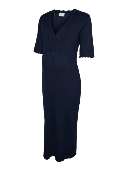 MAMALICIOUS Pletena obleka MLELISA temno modra