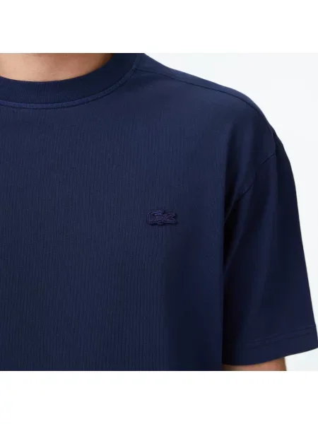 Lacoste T-Shirt O Luźnym Kroju granatowy