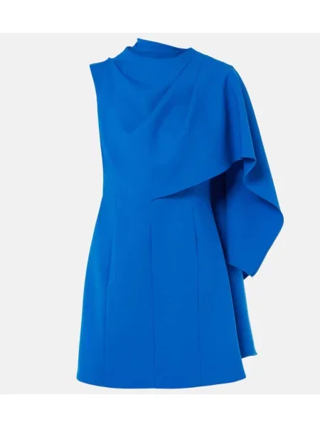 Rochie Oscar De La Renta de lână albastru