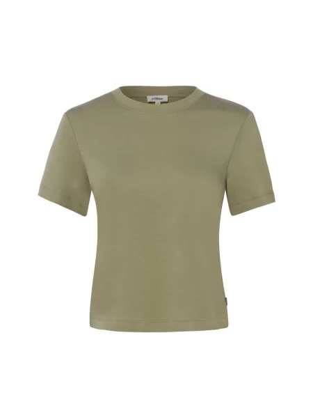 T-shirt o kroju relaxed fit z czystej bawełny S.oliver Red Label zielona